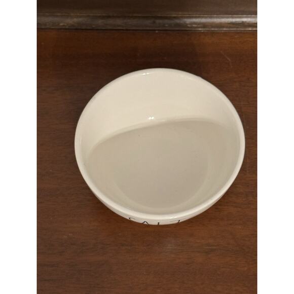 Rae Dunn Salt & Pepper dish cellars White Farmhouse Cottage Bowls - Picture 4 of 11